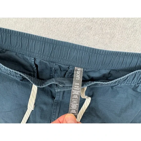 Vuori Ripstop Climbing Hiking Organic Cotton Pants (Men's Large) Blue